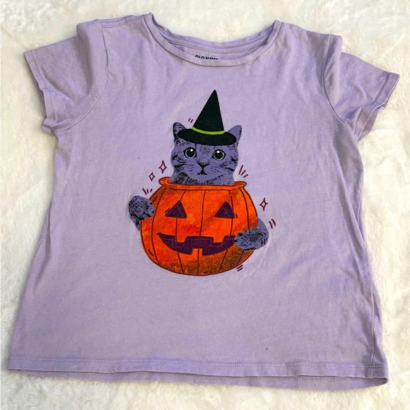 Old Navy Lavender Halloween Shirt- size Girls L(10-12) - Picture 2 of 5
